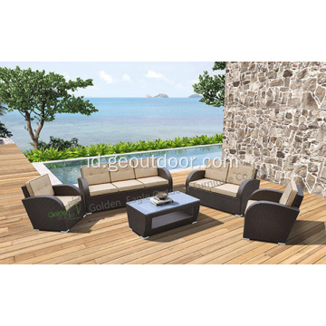 5 pcs Elegant Outdoor Wicker Patio Sofa Taman Furnitures